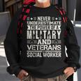 Never Underestimate The Power Of A Military And Veterans Sweatshirt Gifts for Old Men