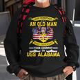 Never Underestimate Uss Alabama Bb60 Battleship Sweatshirt Gifts for Old Men