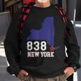 New York Area Code 838 New York Ny Map Sweatshirt Gifts for Old Men