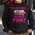 In October We Wear Pink Breast Cancer Awareness Halloween Sweatshirt Gifts for Old Men