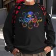 Octopus Graphic - Colorful Ocean Octopus Design Sweatshirt Gifts for Old Men