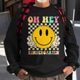 Oh Hey Kindergarten Hippie Smile Face Retro Back To School Sweatshirt Gifts for Old Men