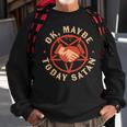 Ok Maybe Today Satan Retro Vintage Halloween Vintage Halloween Sweatshirt Gifts for Old Men