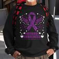 Overdose Awareness Purple Ribbon Drug Addiction Sweatshirt Gifts for Old Men