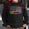 Hispanic Heritage Month All Countries Flag Heart Hands Sweatshirt Gifts for Old Men