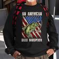 Patriotic Anglers American Bass Whisperer Fisherman Sweatshirt Gifts for Old Men