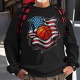 Patriotic Basketball 4Th Of July Men Usa American Flag Boys Sweatshirt Gifts for Old Men