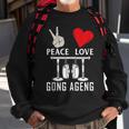 Peace Love Gong Ageng Indonesian Instrument Music Sweatshirt Gifts for Old Men