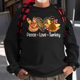 Peace Love Turkey Pumpkin Gobble Turkey Thanksgiving Sweatshirt Gifts for Old Men