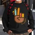 Peace Love Turkey Thankful Turkey Hand Sign Thanksgiving Sweatshirt Gifts for Old Men