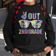 Peace Out 2Nd Grade Last Day Of School 2Nd Tie Dye Sweatshirt Gifts for Old Men