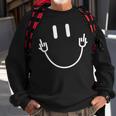 Power Socket Smile Middle Finger Hand Icon Meme Electrician Electrician Funny Gifts Sweatshirt Gifts for Old Men