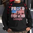 Proud Coast Guard Grandpa Usa Flag Men Grandpa Funny Gifts Sweatshirt Gifts for Old Men
