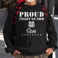Proud Us Coast Guard Son Us Military Family Gift Funny Military Gifts Sweatshirt Gifts for Old Men