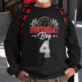 Race Car 4Th Birthday Boy Party Racing 4 Year Old Pit Crew Racing Funny Gifts Sweatshirt Gifts for Old Men