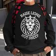 Raise Lions Not Sheep Distressed Statement Of King Gift For Mens Sweatshirt Gifts for Old Men