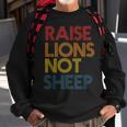 Raise Lions Not Sheep Patriot Party Vintage Sweatshirt Gifts for Old Men