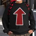 Red Arrow Pointing Up Sweatshirt Gifts for Old Men