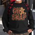 Red Cheerful Sparkly Oh Snap Gingerbread Christmas Cute Xmas Sweatshirt Gifts for Old Men