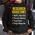 Research Assistant Miracle Worker Superhero Ninja Sweatshirt Gifts for Old Men