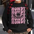 Retro Groovy Howdy Rodeo Country Southern Cowgirl Hat Girls Sweatshirt Gifts for Old Men