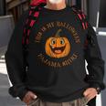Retro Halloween Pajama Happy Jack O Lantern Pumpkin Sweatshirt Gifts for Old Men