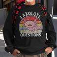 Retro I Axolotl Questions Cute Axolotl Sweatshirt Gifts for Old Men