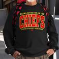 Retro Karma Is The Guy On The Chief Vintage Sweatshirt Gifts for Old Men