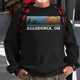Retro Sunset Stripes Alledonia Ohio Sweatshirt Gifts for Old Men