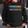 Retro Sunset Stripes Apple Creek Ohio Sweatshirt Gifts for Old Men