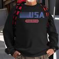 Retro Usa 2022 Team American Speed Skating Vintage Usa Funny Gifts Sweatshirt Gifts for Old Men