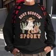 Retro Western Halloween Cowboy Ghost Boot Scootin Spooky Sweatshirt Gifts for Old Men