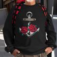 Rose And Anchor Nautical Tattoo Design Sweatshirt Gifts for Old Men