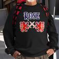 Rose Scottish Clan Kilt Lion Family Name Tartan Gifts For Lion Lovers Funny Gifts Sweatshirt Gifts for Old Men