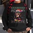 Rottweiler Santa Hat Christmas Tree Lights Xmas Ugly Sweater Sweatshirt Gifts for Old Men