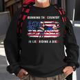 Running The Country Is Like Riding A Bike Funny Joe Biden Running Funny Gifts Sweatshirt Gifts for Old Men