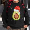 Santa Hat Avocado Merry Christmas Vegan Pajama Sweatshirt Gifts for Old Men