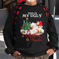 Santa Riding Bichon Frise This Is My Ugly Christmas Sweater Sweatshirt Gifts for Old Men