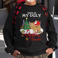 Santa Riding Pomeranian This Is My Ugly Christmas Sweater Sweatshirt Gifts for Old Men