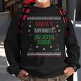 Santa's Favorite Jiu Jitsu Coach Ugly Sweater Christmas Sweatshirt Gifts for Old Men