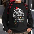 Santa's Favorite Social Worker Christmas School Social Work Sweatshirt Gifts for Old Men