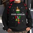 The School Counselor Elf Christmas Elf Matching Family Group Sweatshirt Gifts for Old Men