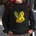 In September We Wear Gold Childhood Cancer Awareness Ribbon Sweatshirt Gifts for Old Men