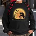 Siberian Cat Scary And Moon Funny Kitty Halloween Costume Sweatshirt Gifts for Old Men