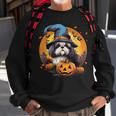 Spooky Shih Tzu Dog Witch Halloween Sweatshirt Gifts for Old Men