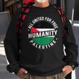 Stand With Palestine Free Palestine Peace Love Flag Sweatshirt Gifts for Old Men