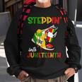 Stepping Into Junenth 1865 Pride Black African American Sweatshirt Gifts for Old Men