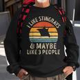 I Like Stingrays And Maybe 3 People Sea Animal Seafood Retro Sweatshirt Gifts for Old Men