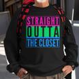 Straight Outta The Closet Lgbt Pride Polysexual Poly Gay Sweatshirt Gifts for Old Men
