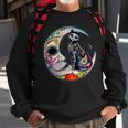 Sugar Skull Moon Cat Mexican Day Of Dead Dia De Los Muertos Sweatshirt Gifts for Old Men